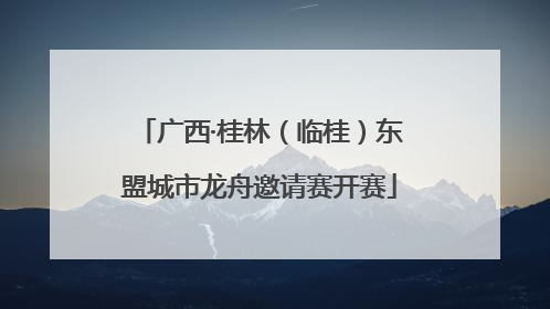 广西·桂林（临桂）东盟城市龙舟邀请赛开赛